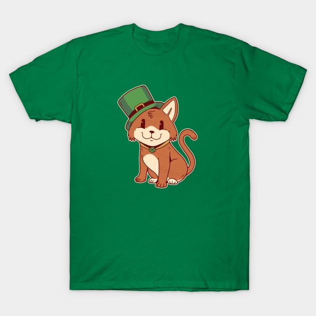 Ginger Cat with Leprechaun Hat T-Shirt by SLAG_Creative